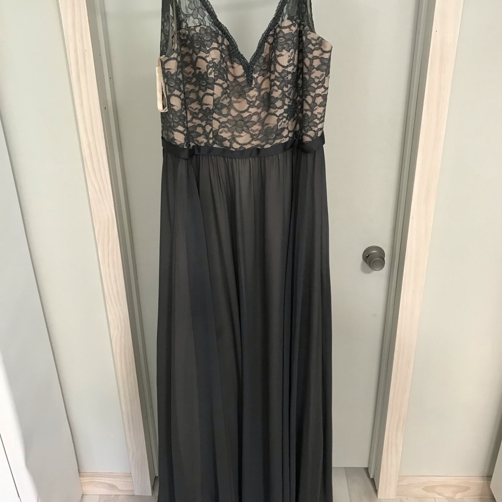 COPY - Bridesmaid/ prom dress  grey and nude